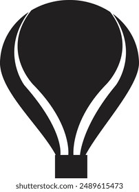 Black and white sketch of balloon	