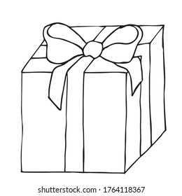 Black White Sketch Gift Stock Vector (Royalty Free) 1764118367 ...