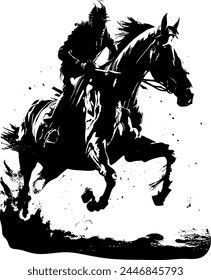 a black and white sketch of a horse