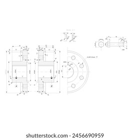 black and white sketch of the machine provided with dimensions