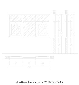 black and white sketch of a window