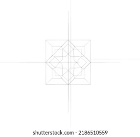 black and white sketches of mosaic shapes or patterns for art