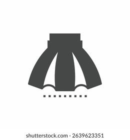 Black and white skirt vector illustration icon. Illustration for business. Vector template.