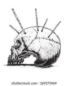 Black and White Skull