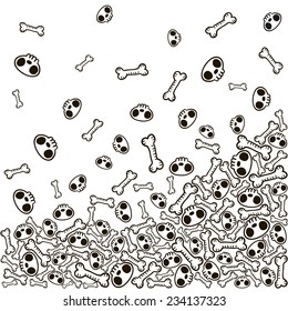 Black and white skull background