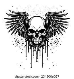 Black And White Skull Silhouette
