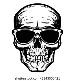 Black And White Skull Silhouette