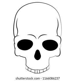black and white skull vector