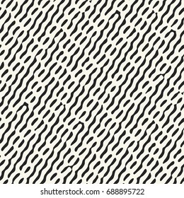 Black And White Slanted Mottled Stripe Pattern