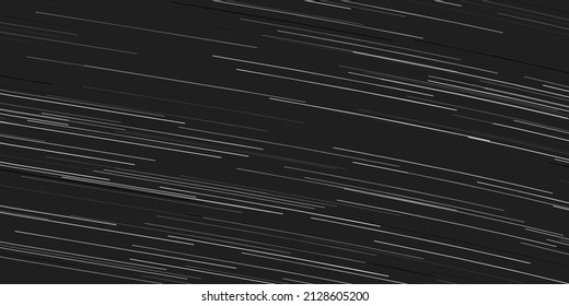 Black and White Slightly Curving Diagonal Lines, Scarcely Striped Pattern - Digitally Generated Dark Abstract Background in Editable Vector Format