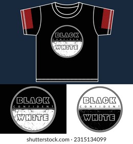 black white, slogan typography illustration vector design for print with t shirt