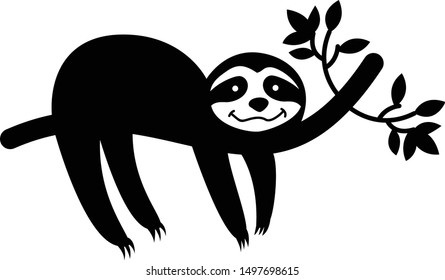 Download Sloth Black White Images Stock Photos Vectors Shutterstock