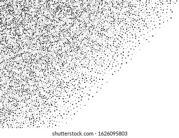 Black white, small and large dots. Random halftone. Creative cover design template. Abstract dotted for decoration design. Creative vector element. Dotted geometric pattern. Dot texture background.
