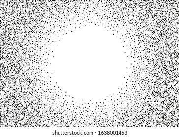 Black white, small and large dots. Random halftone. Creative cover design template. Abstract dotted for decoration design. Creative vector element. Dotted geometric pattern. Dot texture background.