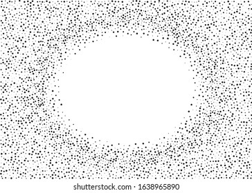 Black white, small and large dots. Random halftone. Creative cover design template. Abstract dotted for decoration design. Creative vector element. Dotted geometric pattern. Dot texture background.