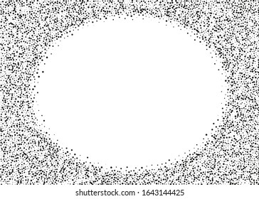 Black white, small and large dots. Random halftone. Creative cover design template. Abstract dotted for decoration design. Creative vector element. Dotted geometric pattern. Dot texture background.
