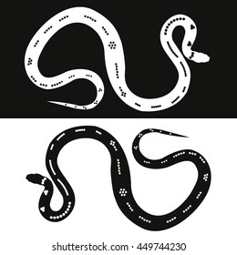 black and white snake