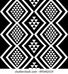 Black and white snake skin geometric seamless pattern. Snakeskin pattern in tribal art style. Good for design of background, wallpaper, banner, poster, scrapbook. Vector.