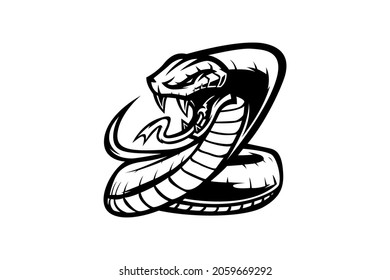 black and white snake vector drawing