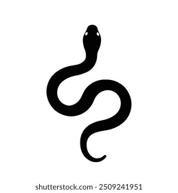 black and white snake vector illustration