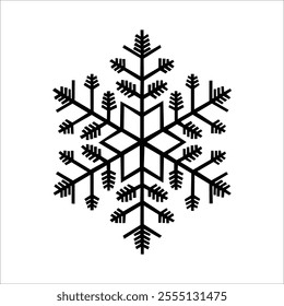 a black and white snowflake