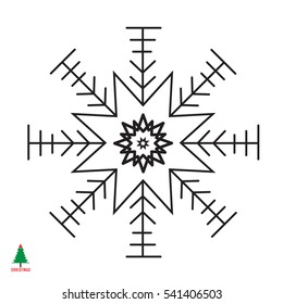black and white snowflake background, vector winter in christmas design,
