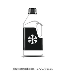 black and white snowflake design hanging in a white frame on wall Vector