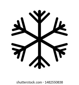 Black and white snowflake icon 