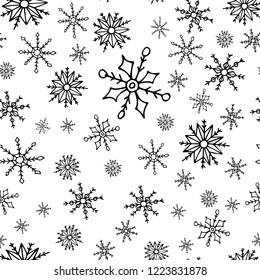 
black and white snowflakes