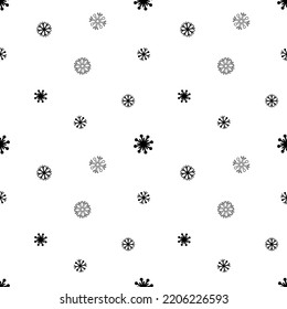 Los copos de nieve negros y blancos y los puntos vectores de fondo de patrón sin fisuras para el diseño de vacaciones de invierno.
