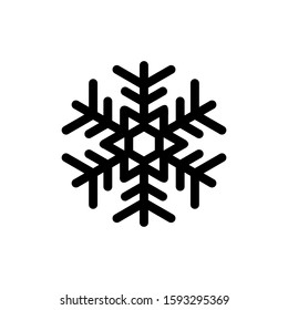 Black white Snowflakes icon vector