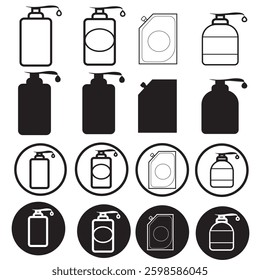 black and white soap dish set. soap dish vector