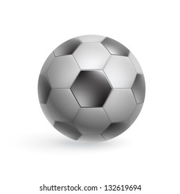 Black and white soccer ball. EPS10 vector.