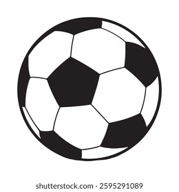 Black and White Soccer Ball Illustration