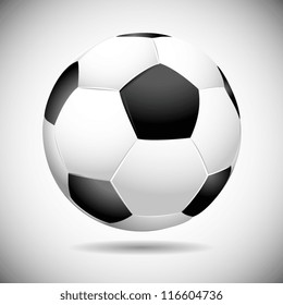 Black and white soccer ball vector illustration