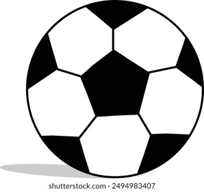 black and white soccer ball vector for graphic design purposes