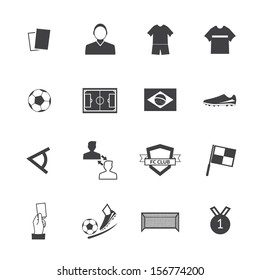 Black and White Soccer football icons vector eps10