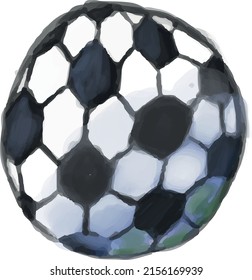 Black and white soccer sports ball clipart