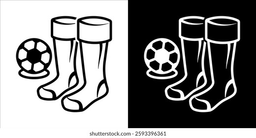 A black and white sock icon