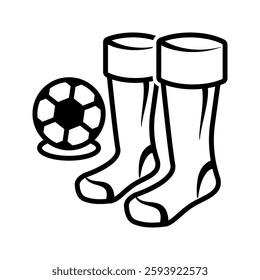 A black and white sock icon