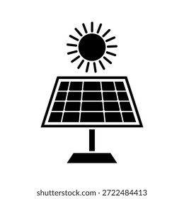 Panel solar blanco y negro con energía solar renovable