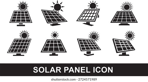 Panel solar en blanco y negro con energía solar renovable sostenible