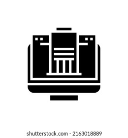 Black and White Solid Civil Engineering Icon