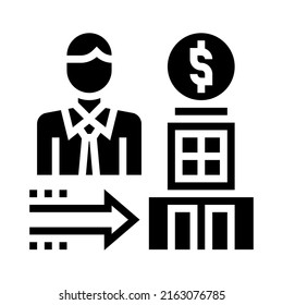 Black and White Solid Civil Engineering Icon. Creative building icon for your company