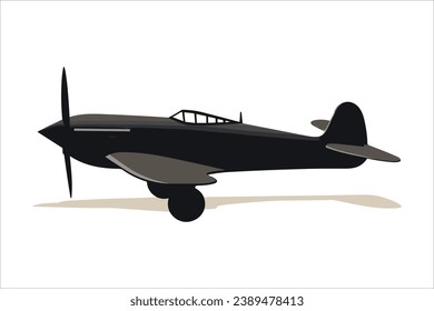 Silueta sólida blanca y negra de un avión de combate, vector de un avión de combate, vector de la silueta de un avión de combate negro,