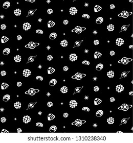 
black and white space pattern