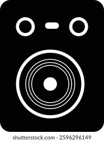 Black and White Speaker Icon