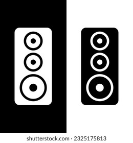 Symbol für schwarz-weißer Lautsprecher, Vektorgrafik-Logo-Vorlage