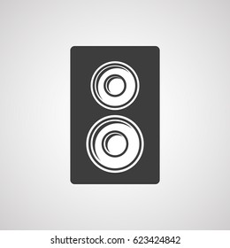 black and white speaker vector icon