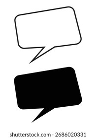 Icono blanco y negro de la burbuja del discurso